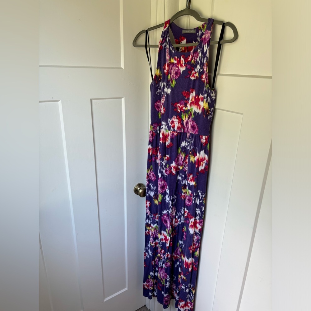 Loveapella purple floral maxi dress